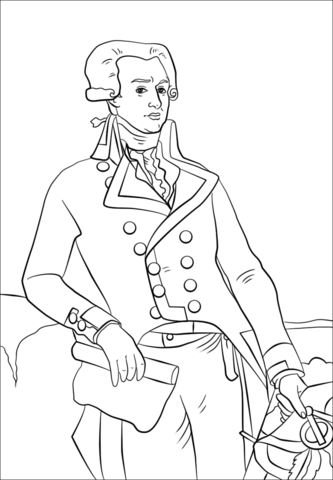 Marquis De Lafayette Coloring Page